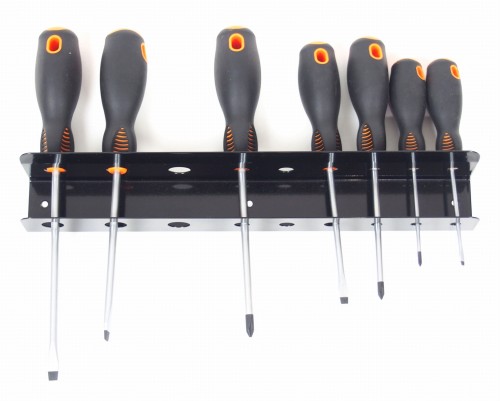 Wieszak na  śrubokręty 9szt, stalowy 32cm