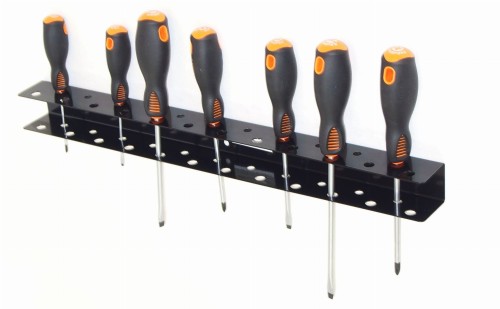 Wieszak na  śrubokręty 23szt, stalowy 50cm