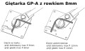 Giętarka GP-A do prętów zbrojeniowych 6-14 mm rowek 8mm
